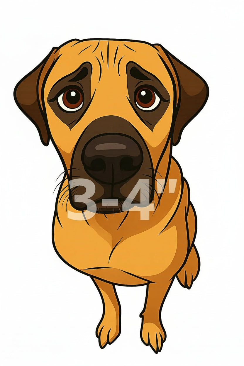 Cartoon Pet Sticker 3-4"